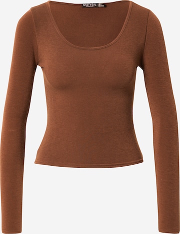 Nasty Gal Shirt in Brown: front
