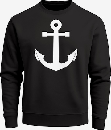 Neverless Sweatshirt 'Anker V2' in Schwarz: Vorderseite