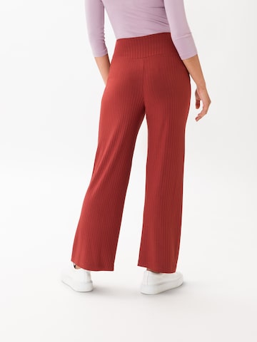 Wide Leg Pantalon 'Michelle' Les Lunes en rouge