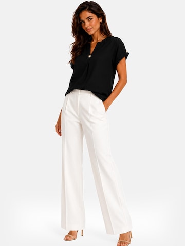 REGINA FASHION Blouse 'Blouse with button' in Zwart