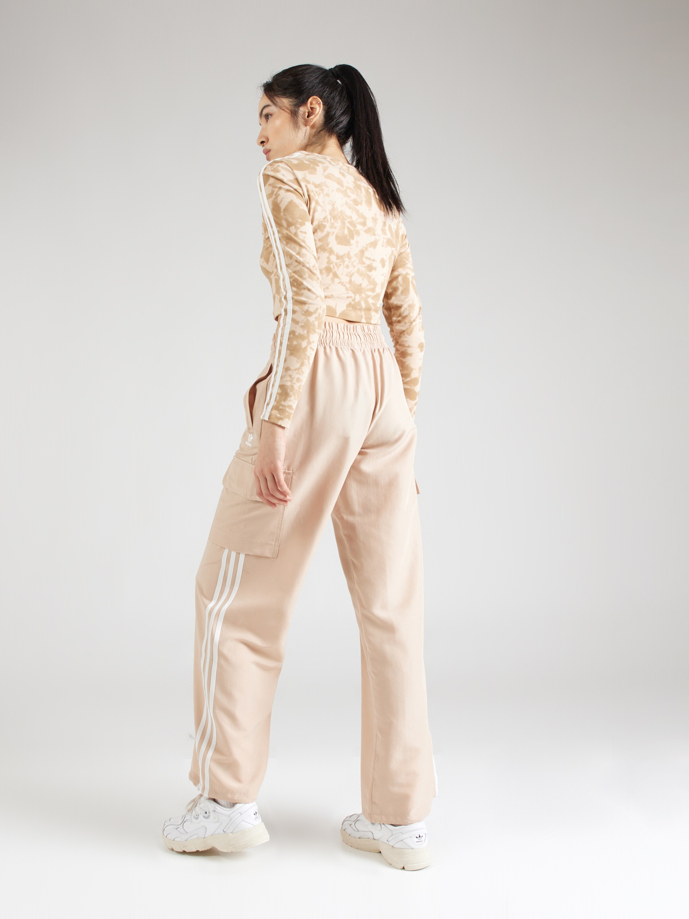 beige adidas pants