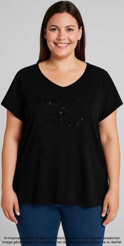 SAMOON T-Shirt 4XL in Schwarz: Vorderseite