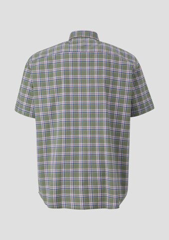 s.Oliver Men Big Sizes Regular fit Button Up Shirt in Green: back