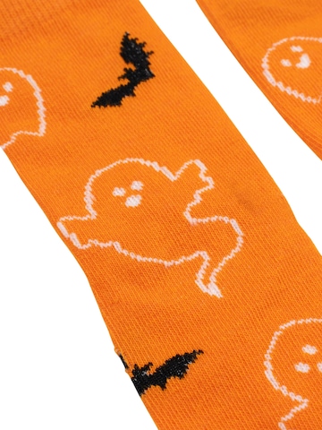United Labels Socken 'Halloween Fledermaus Geist'‌‌‌‌‌‌ in Orange