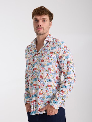 7Camicie Slim Fit Businesshemd 'Firenze'‌ in Weiß