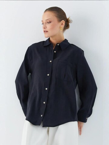 Camicia da donna di MixRay in nero: frontale
