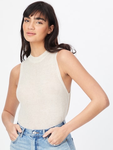 VILA Knitted Top 'DENICE' in Beige: front