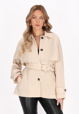 Cappotto di mezza stagione 'Outwear' di faina in beige: frontale