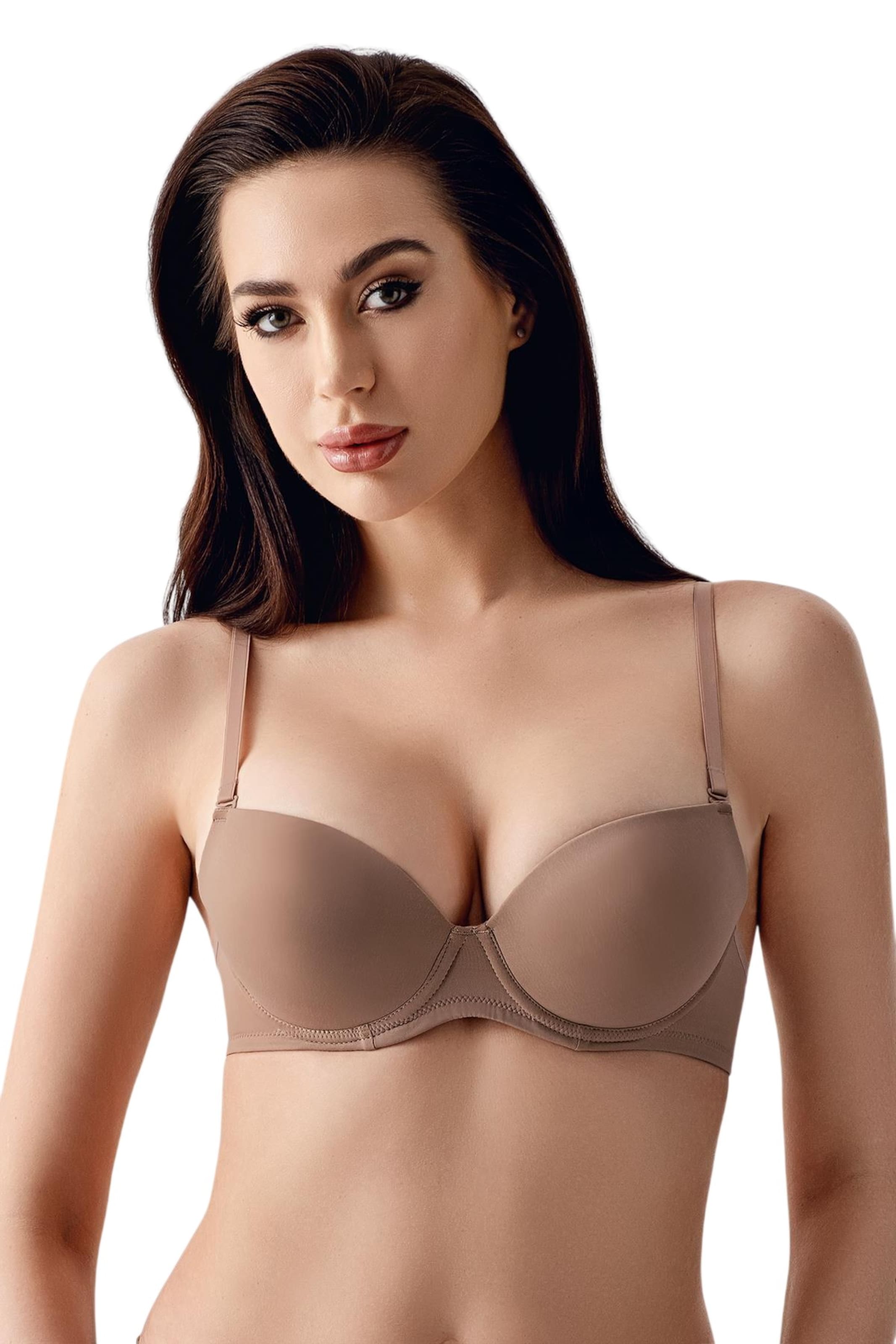 C&City Push-up BH in Beige: voorkant