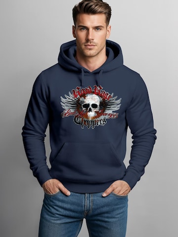 Neverless Sweatshirt 'Road Rage' in Blue