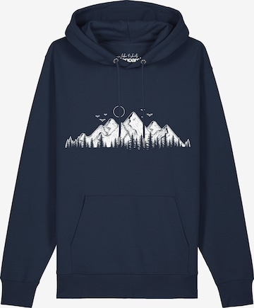 Watapparel Sweatshirt 'Mountains' in Blue: front