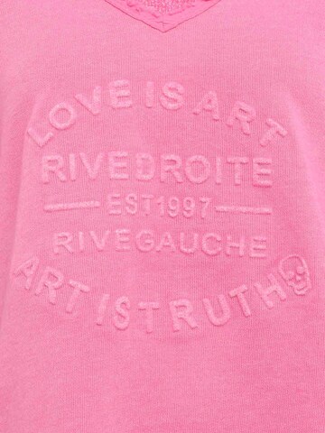 Zwillingsherz Sweatshirt 'Love is Art' i rosa