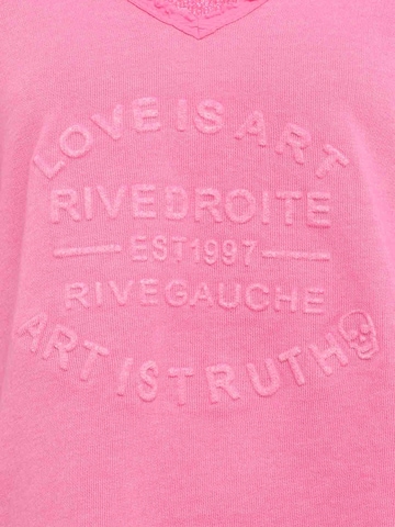 Zwillingsherz Sweatshirt 'Love is Art' i rosa