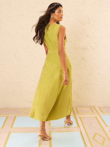 Robe love & roses en vert