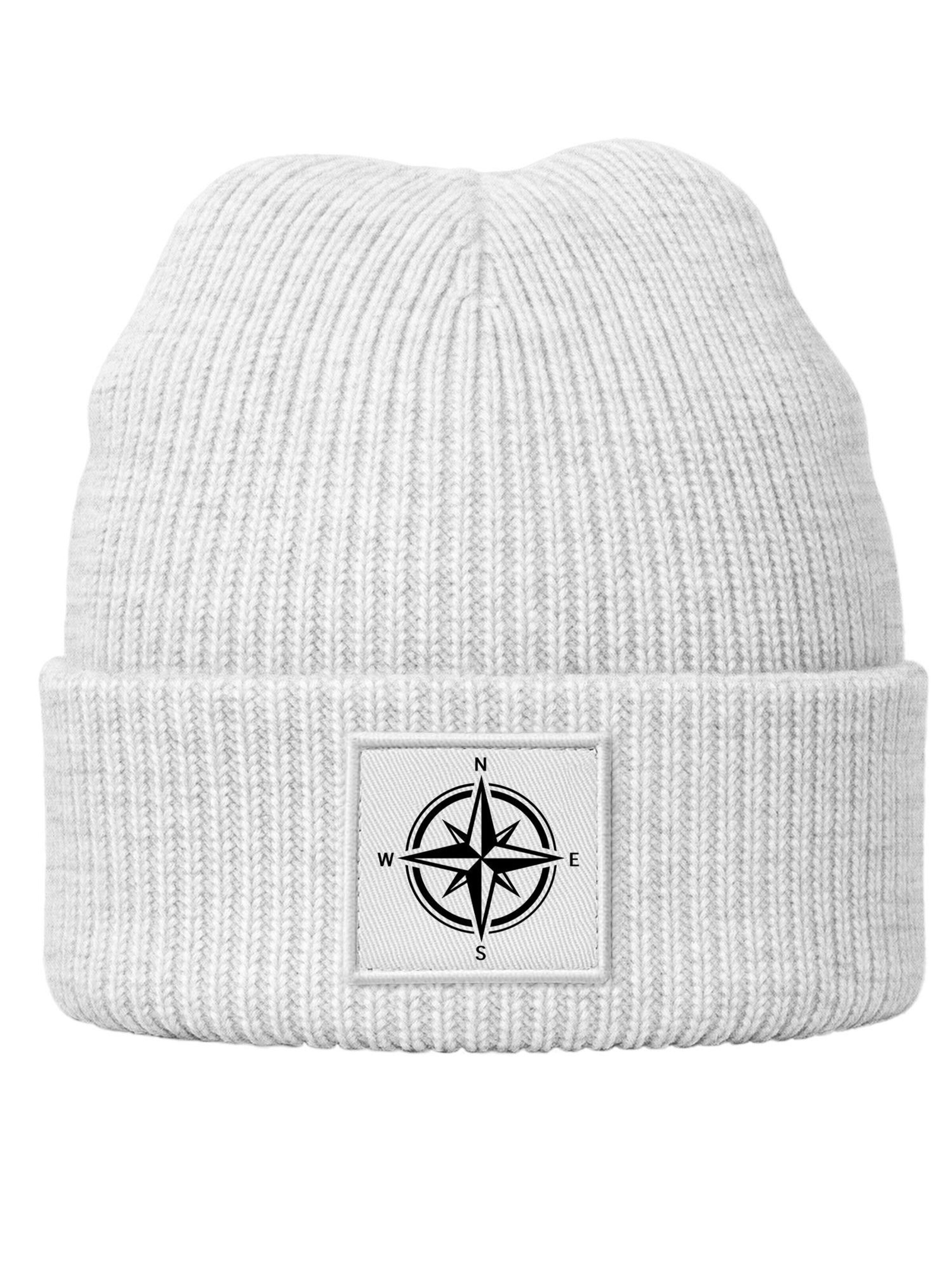 Neverless Beanie 'Windrose' in Grey: front