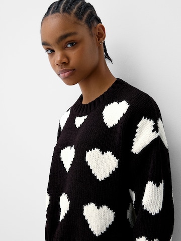 Pull-over Bershka en noir