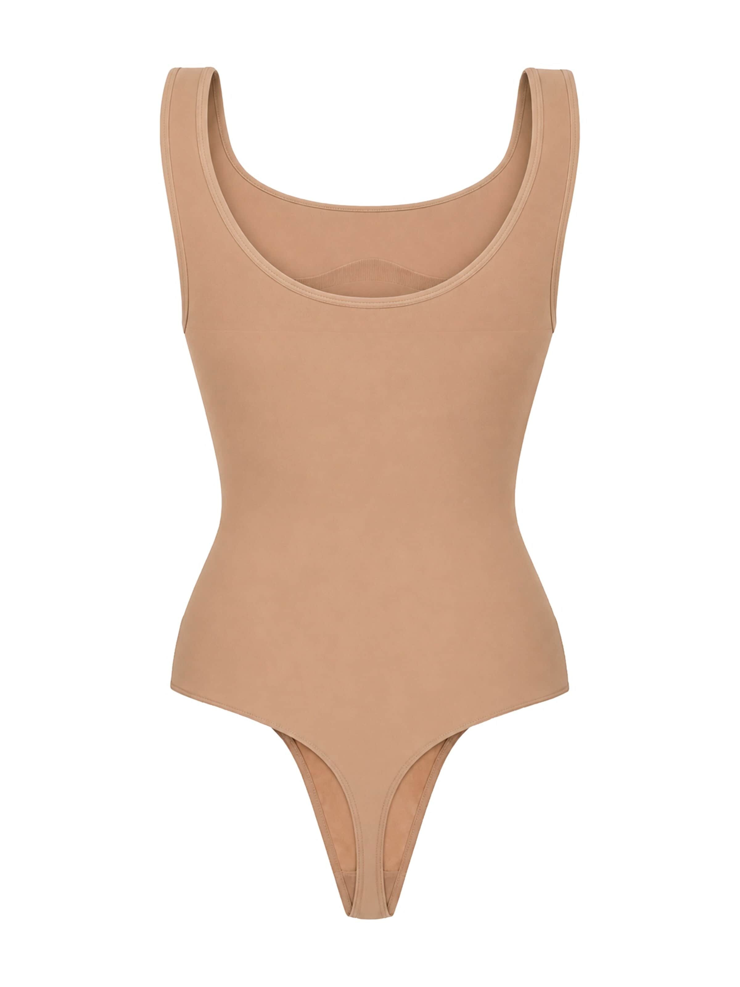 Body modellante 'Tank Sculpting Bodysuit with String' di cfab in beige