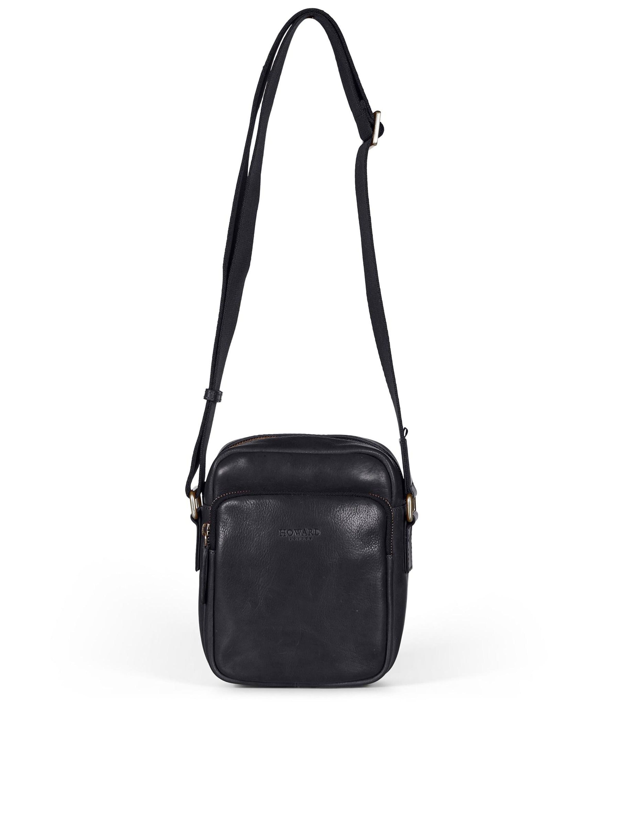 Howard London Schoudertas 'Cross Body Bag Eddie Black' in Zwart: voorkant
