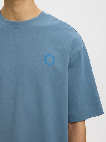 T-Shirt 'SLHWILL' SELECTED en bleu