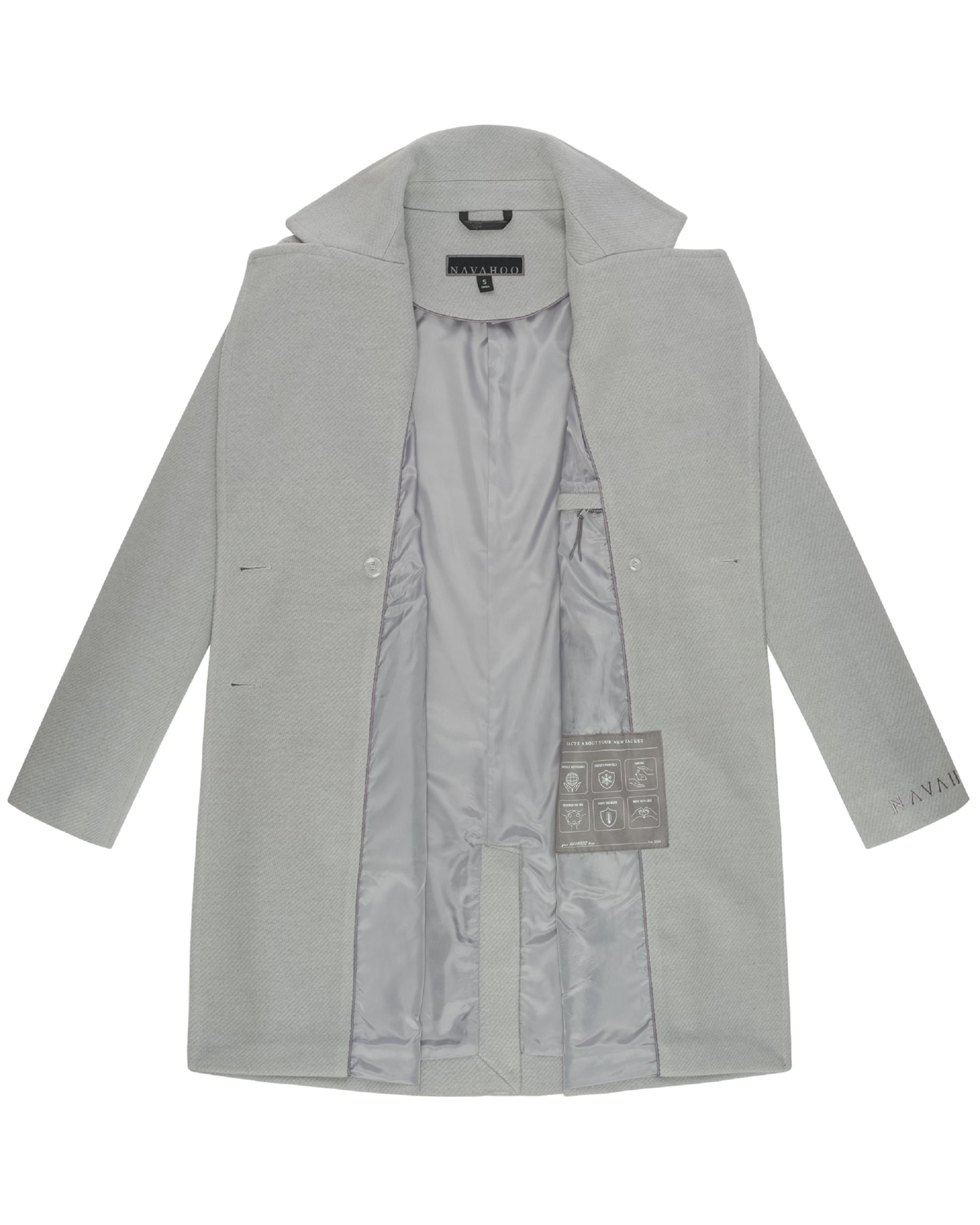 pelēks NAVAHOO Starpsezonu mētelis 'Frostjuwel'