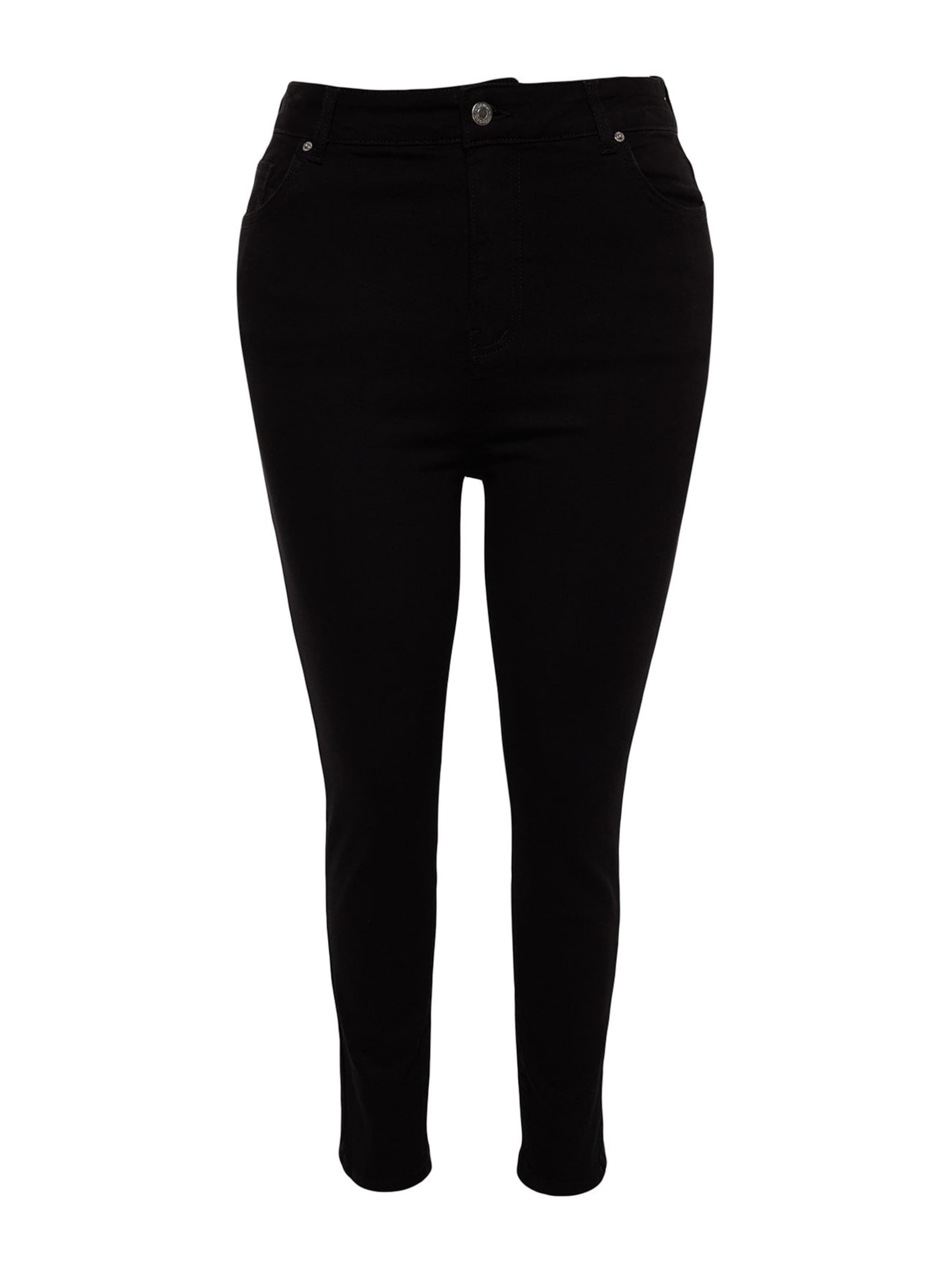Trendyol Curve Skinny Jeans in Black: front