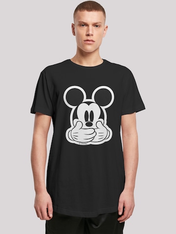 F4NT4STIC Shirt 'Disney Micky Maus Don’t Speak' in Zwart: voorkant