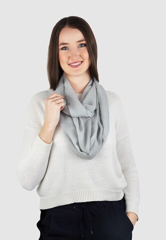 Emma & Kelly Tube Scarf 'DOT' in Grey: front