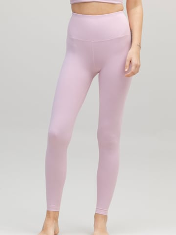Hey Honey Skinny Leggings 'Ribbed' in Roze: voorkant