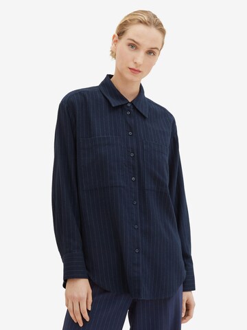 Camicia da donna di TOM TAILOR in blu: frontale