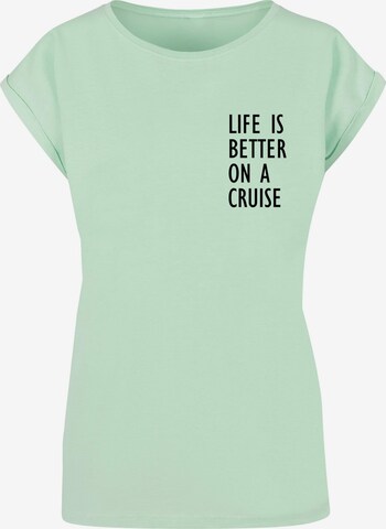T-shirt 'Life Is Better' Merchcode en vert : devant