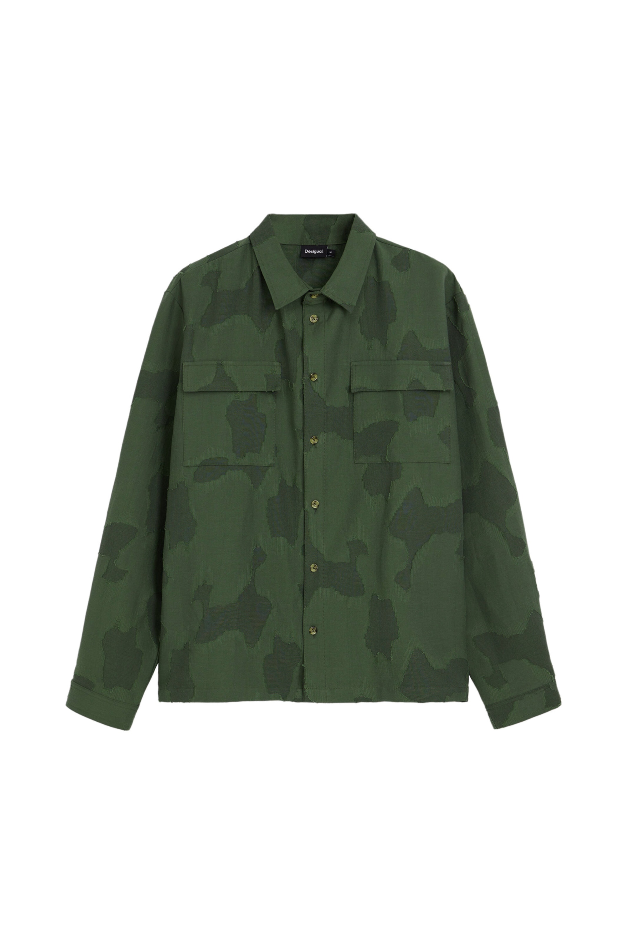 Desigual Regular Fit Hemd in Grün: Vorderseite