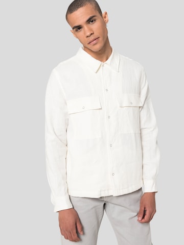 WEEKDAY Comfort fit Button Up Shirt 'Alfred' in Beige: front