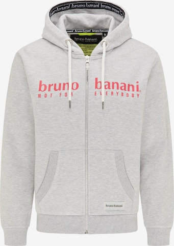 BRUNO BANANI Zip-Up Hoodie 'Evans' in Grey: front