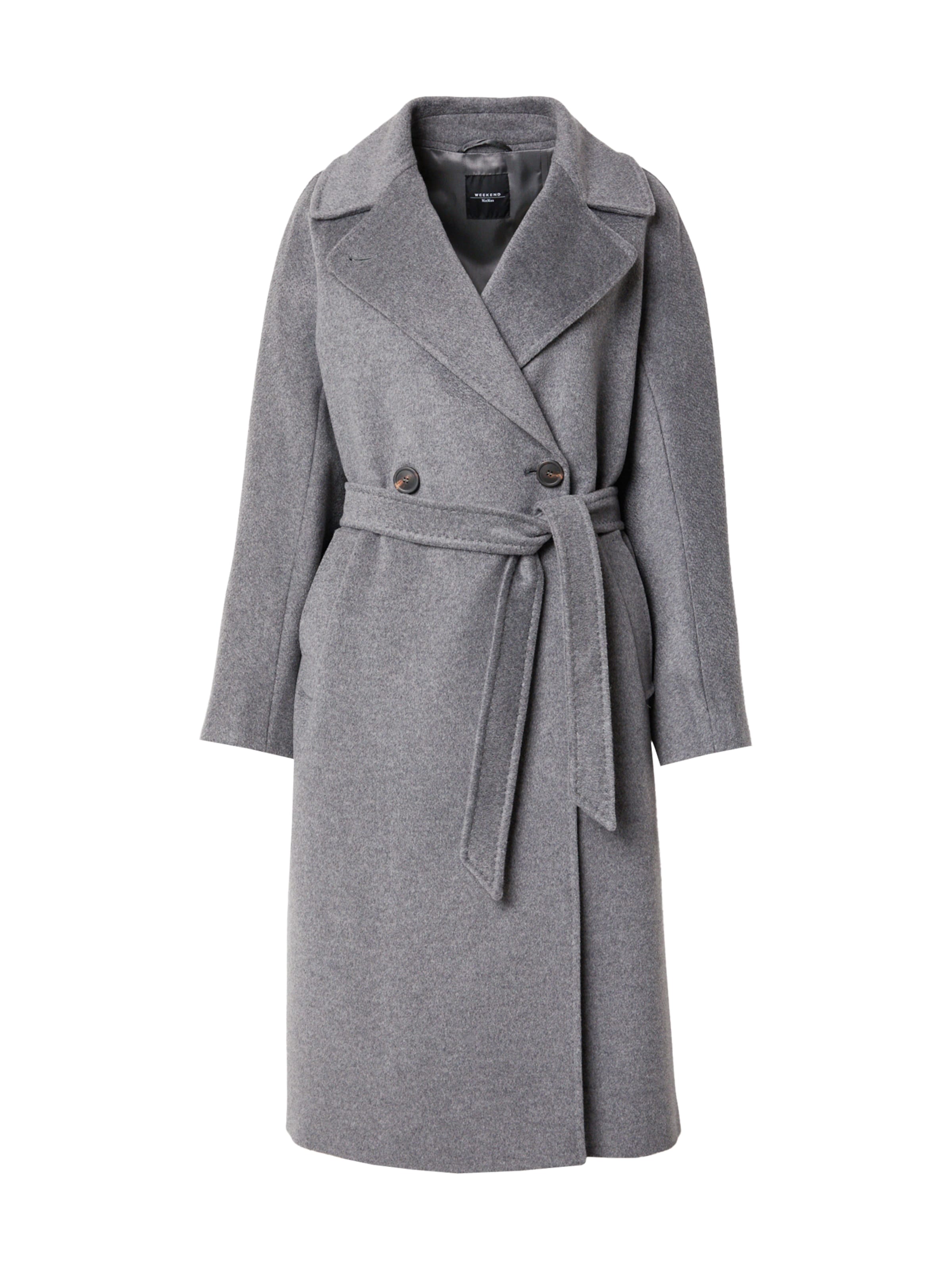 Weekend Max Mara Преходно палто 'RESINA' в сиво: отпред
