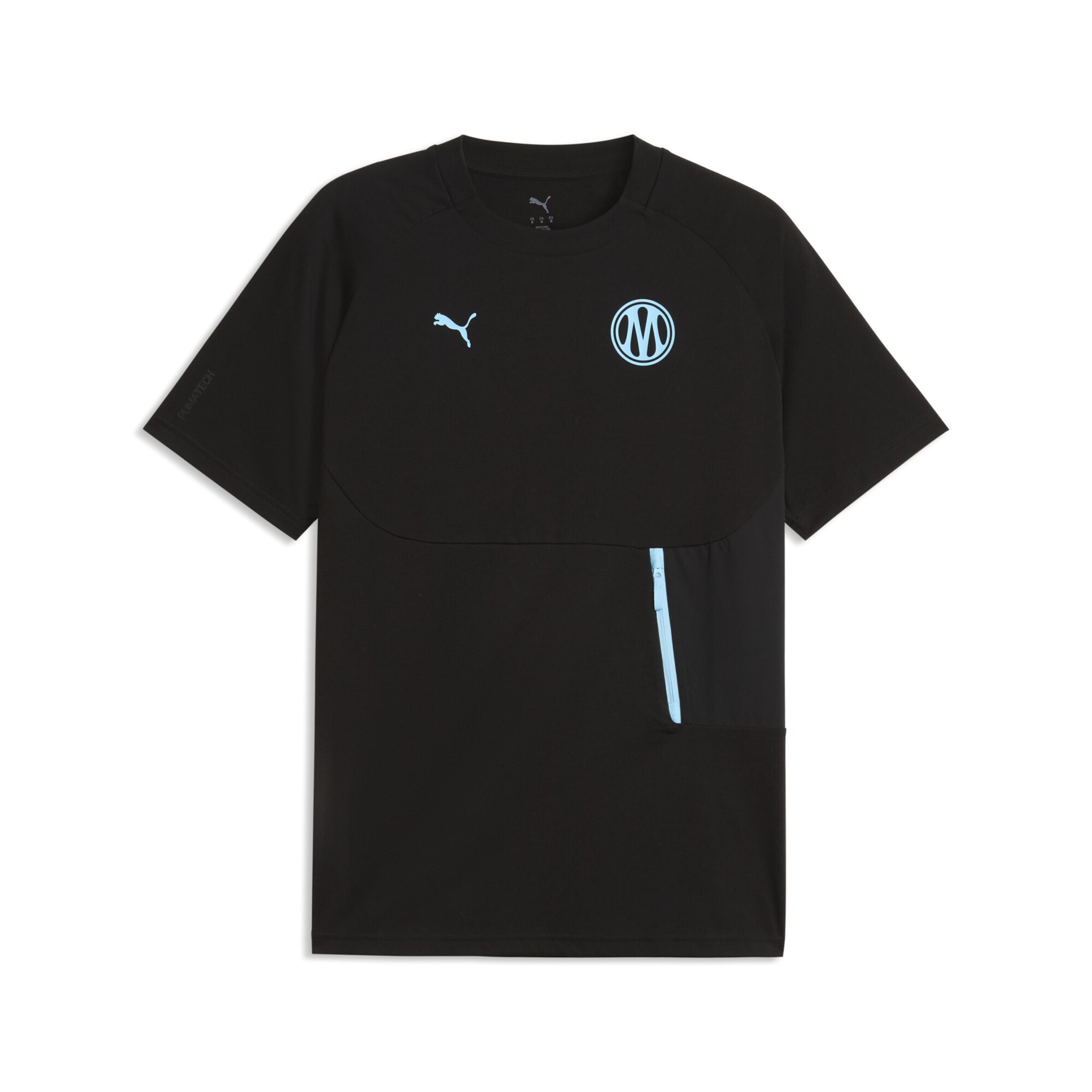 PUMA Funktionsshirt 'Olympique de Marseille' in S in hellblau / schwarz, Produktansicht
