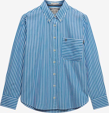 Superdry & Co Blouse 'Poplin' in Blauw: voorkant