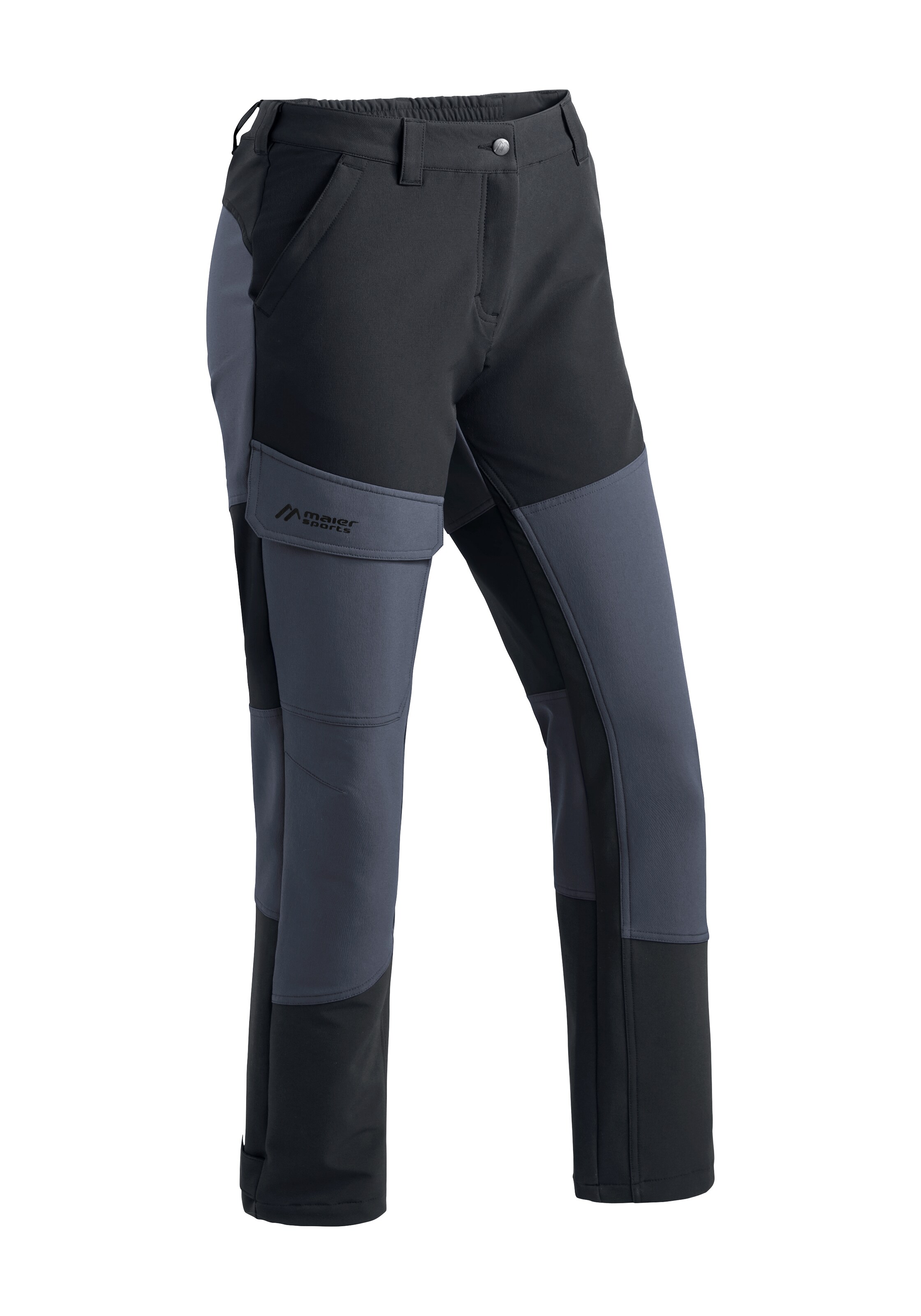 Maier Sports Regular Outdoor Pants in Grey: front