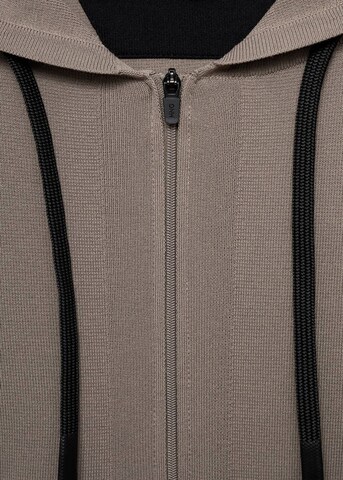 MANGO MAN Knit Cardigan 'Casperh' in Brown