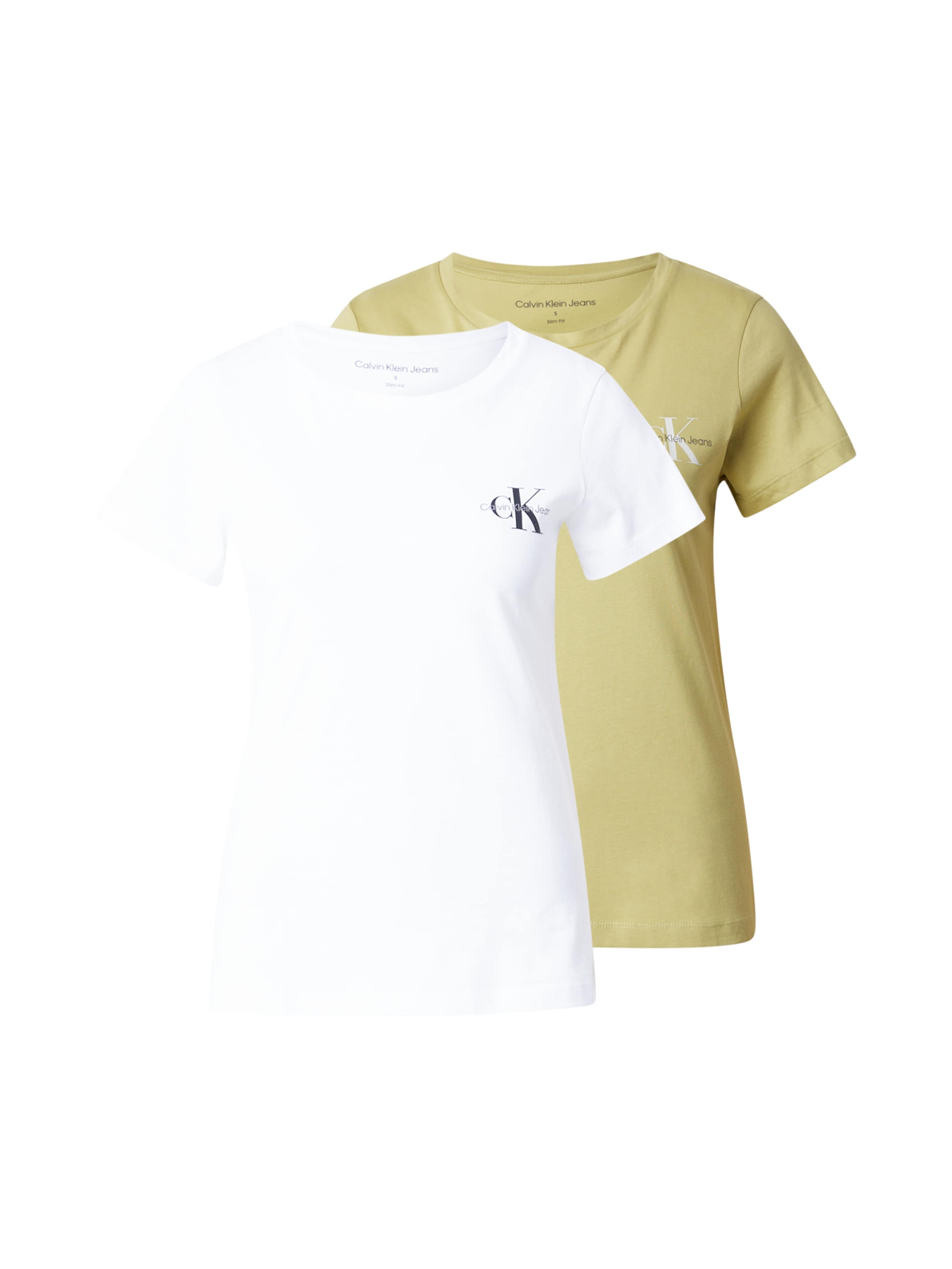 T-shirt Calvin Klein Jeans en vert : devant