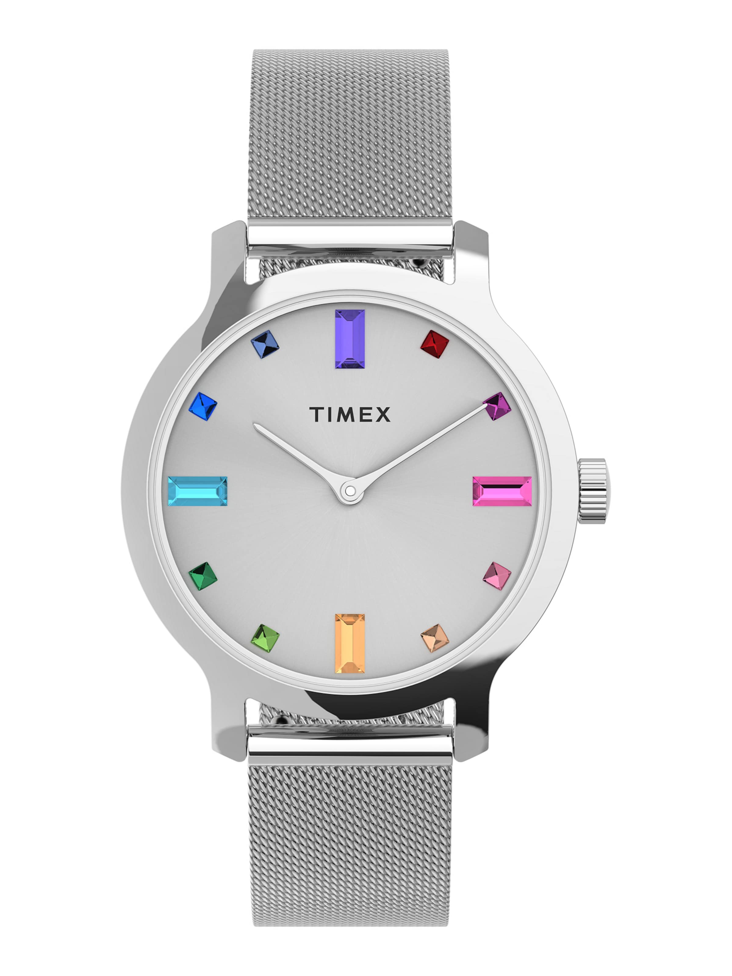 TIMEX Analogt ur 'Transcend' i sølv: forside
