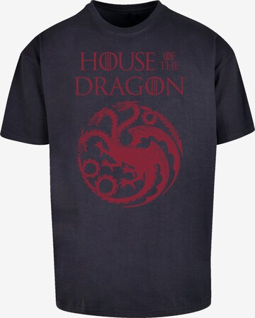 F4NT4STIC Shirt 'House Of The Dragon Targaryen Crest' in Blauw: voorkant