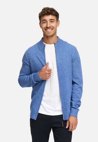 INDICODE JEANS Knit cardigan 'Margous' in Blue: front