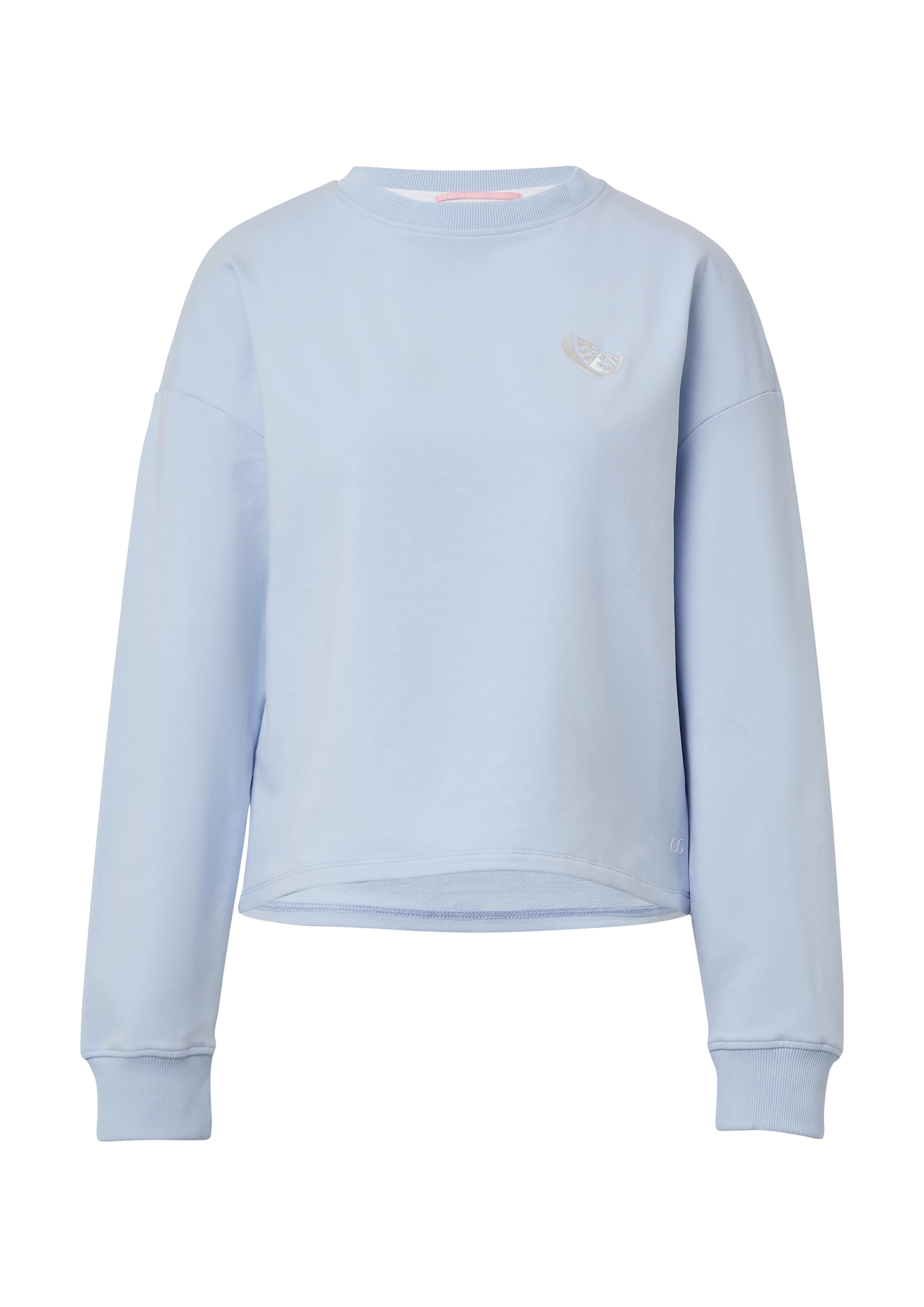 QS Sweatshirt in Blauw: voorkant
