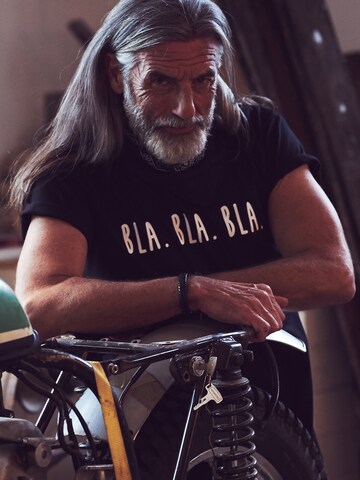 MAKAYA Shirt 'Bla Bla Bla' in Black