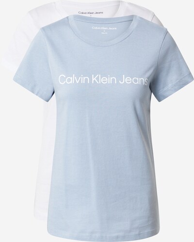 Calvin Klein Jeans Koszulka w kolorze jasnoniebieski / białym, Podgląd produktu