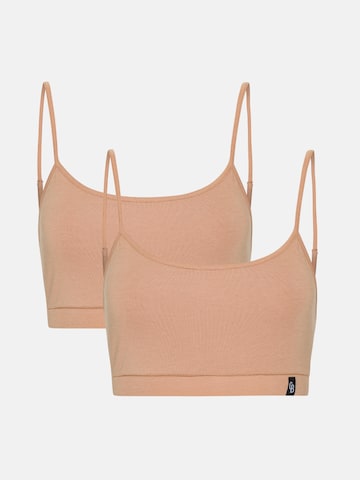 Copenhagen Bamboo Top in Bruin: voorkant