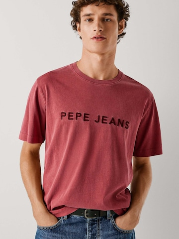 T-Shirt 'MEYER' Pepe Jeans en rouge