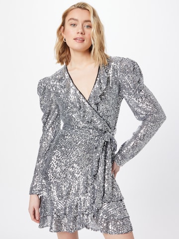 Bardot Kleid 'WINONA' in Silber: front