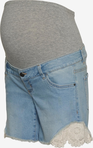 MAMALICIOUS Regular Jeans 'Casis' in Blauw: voorkant