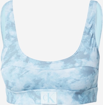 Calvin Klein Swimwear Bralette Bikini Top in Blue: front